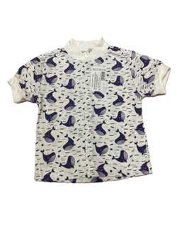 Кофточка короткий рукав на кнопках из кулирки 100% хлопок на рост 86 см