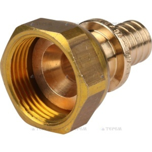 Муфта с нак/гайкой 20*1/2 "Rehau"(бронз) 10/50