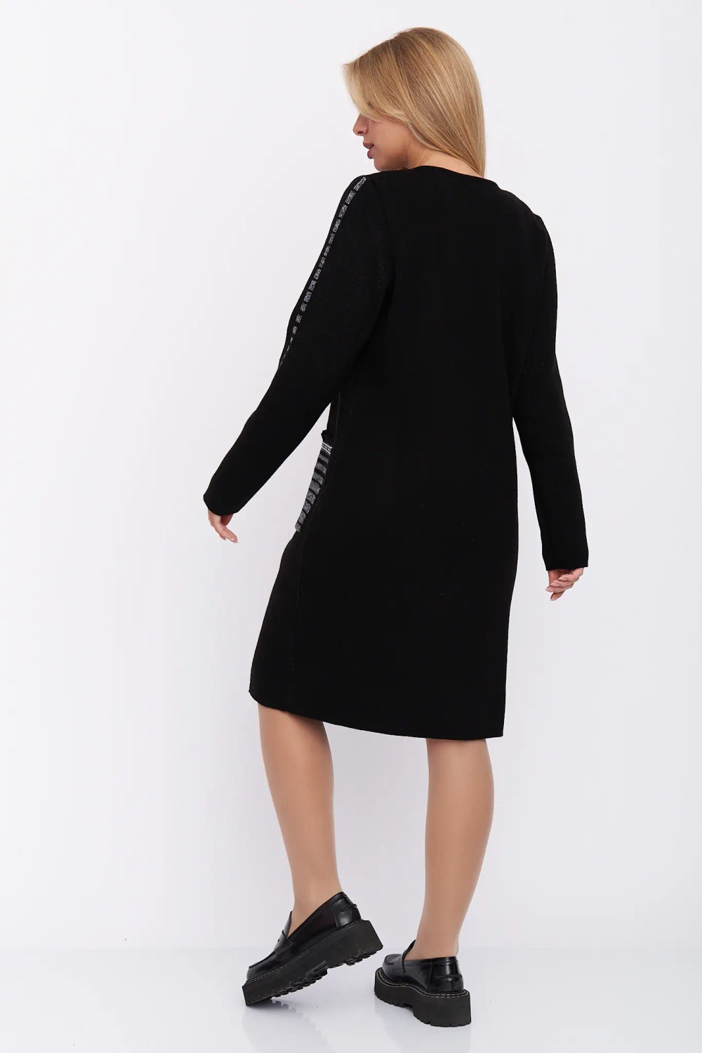 Платье С 1564/черно-серый