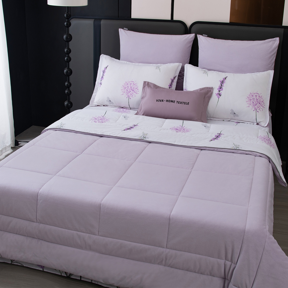 КПБ на резинке Сатин Velouria Luxe с Одеялом VLR019, Евро, 4 наволочки, простынь 180*200*25