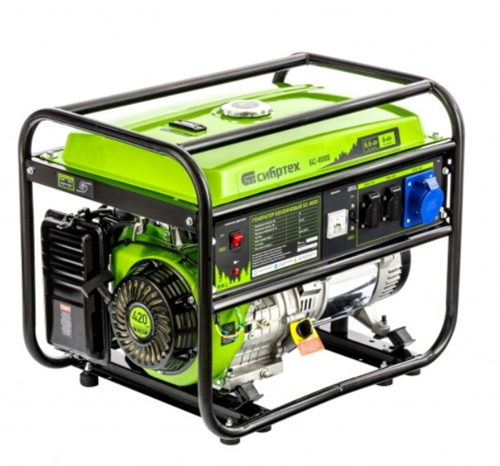 Электрогенератор бензиновый Сибртех БС-8000 94547