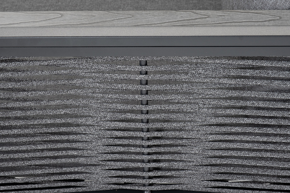 "Париж" угловой модульный диван, каркас из алюминия, цвет серый