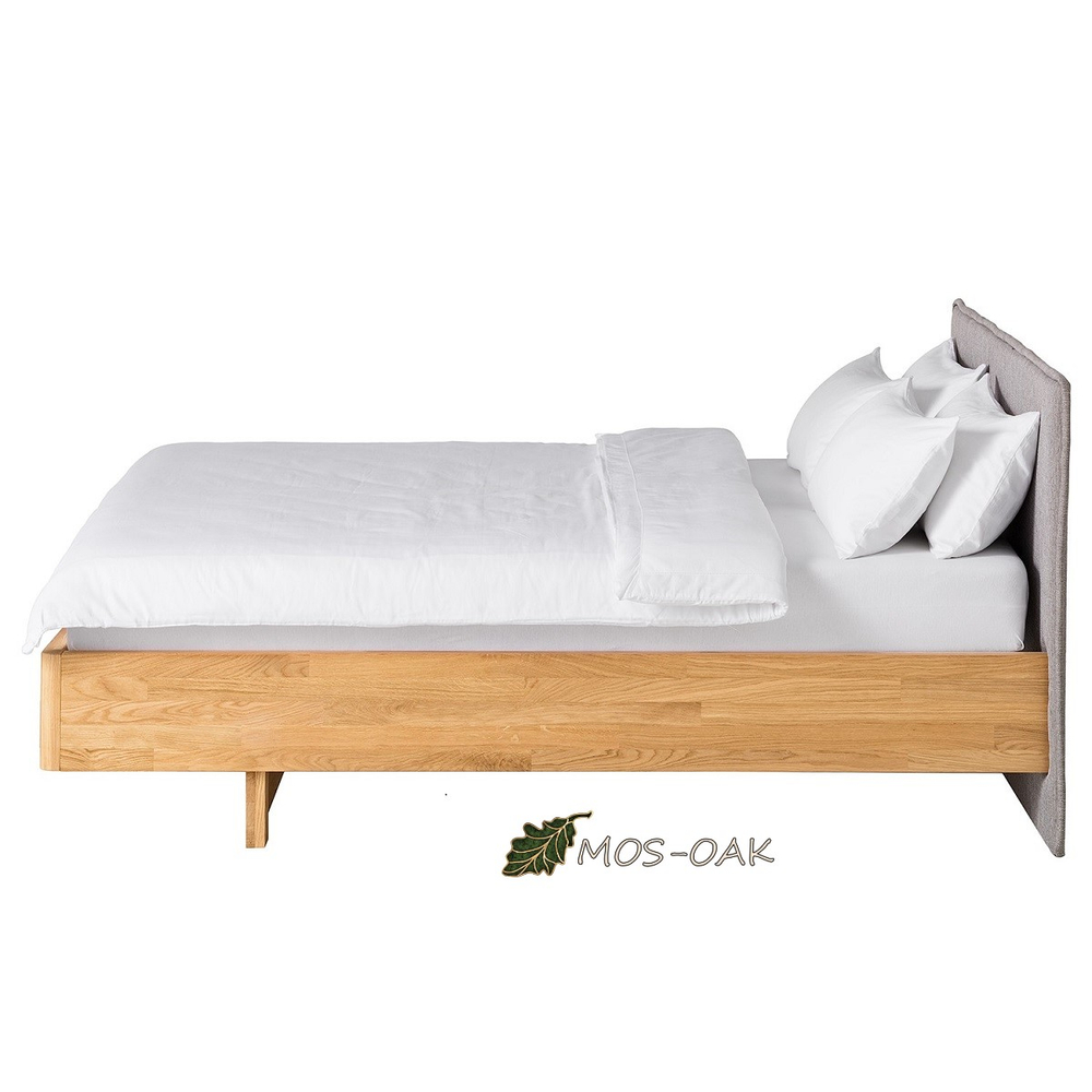 Кровать из массива парящая, с мягким изголовьем Марьяни (Мариса)