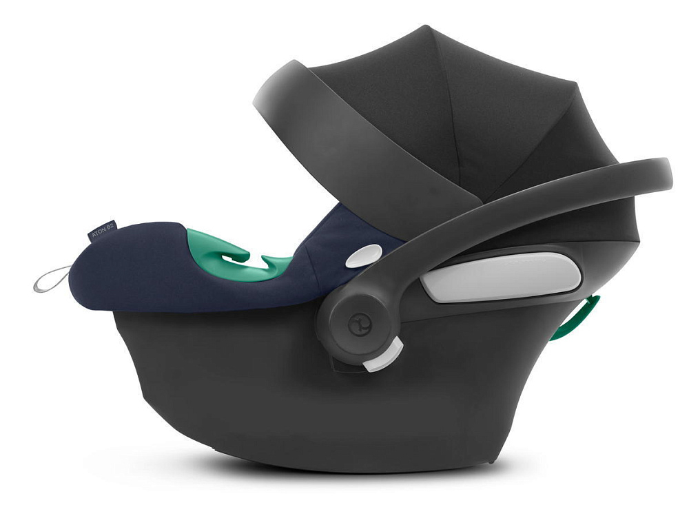 Коляска 3 в 1 Cybex Priam IV Chrome Brown complete и автокресло Aton B2 i-Size Bay Blue Leaf Green