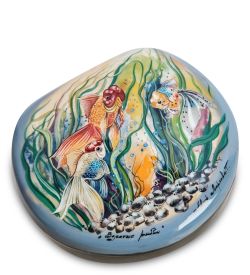 Народные промыслы ШК-55/177 Шкатулка «Золотые рыбки» исп. Маркова