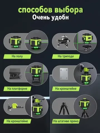 Профессиональный лазерный уровень/нивелир зеленый луч 360 градусов строительный самовыравнивающийся ручной цифровой нивелир для ремонта/8 лучей