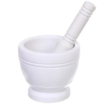 Ступка пластиковая с пестиком 10,8*9,5см белая