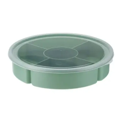 Менажница с крышкой 5 секций 4*400мл+220мл, Фисташковый