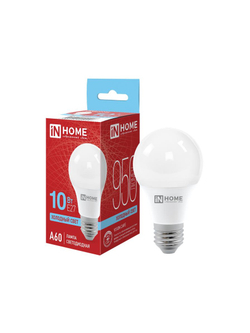 Лампа светодиодная LED-A60-VC 10Вт грушевидная 6500К холод. бел. E27 950лм 230В IN HOME 4690612020228