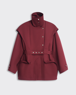 Тренч на молнии из хлопка Берберри бордо