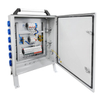 Щит механизации ЩМ- РУСП- 100-6х1П-2х3П-IP54 (ВВ-100А с УЗО, 6 роз. 1Р+N+РЕ 16A, 2 роз. 3Р+N+РЕ 32А)