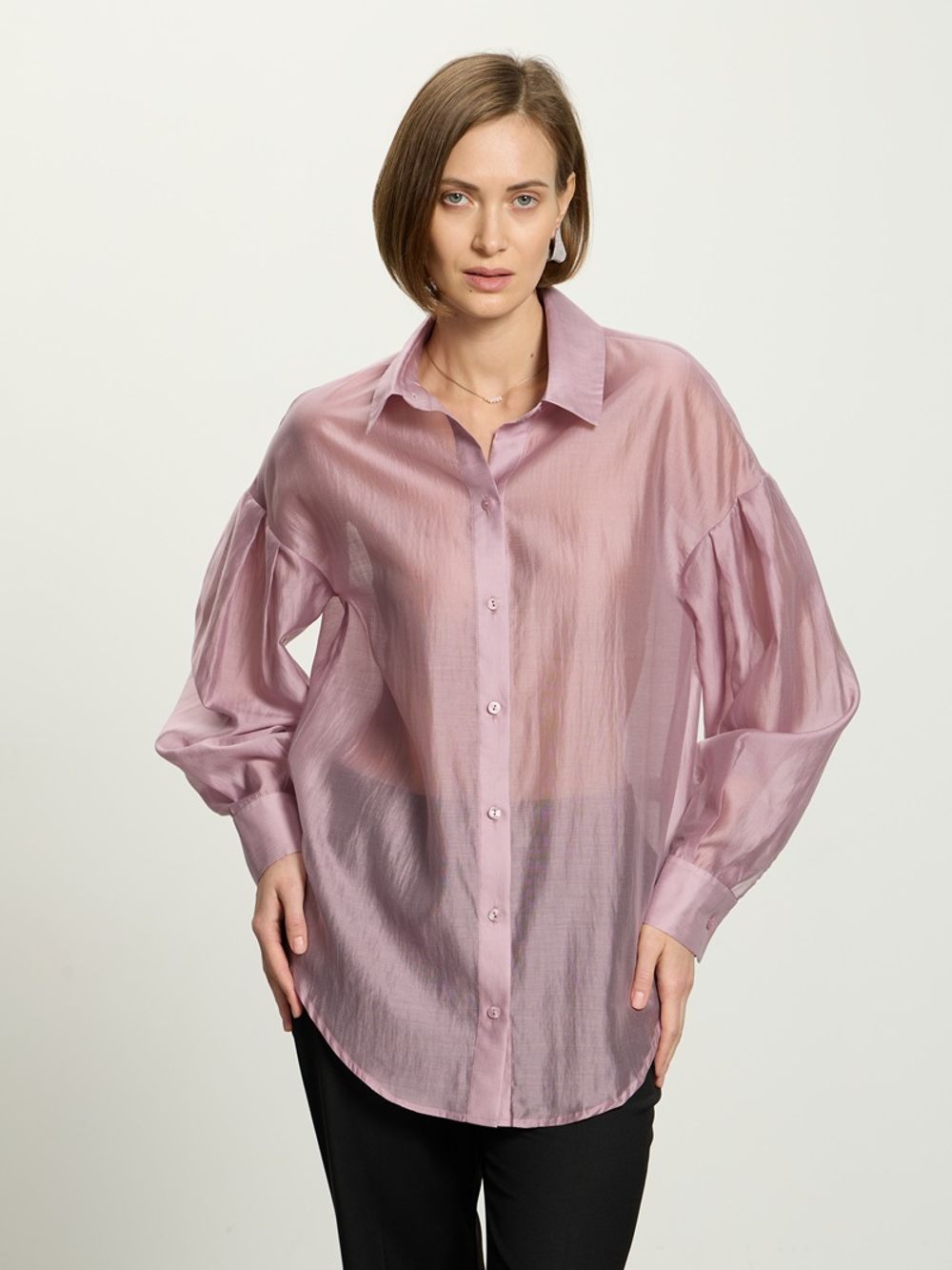 Рубашка Барокко сиреневый шифон