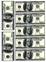 Печать на съедобной бумаге. Доллары