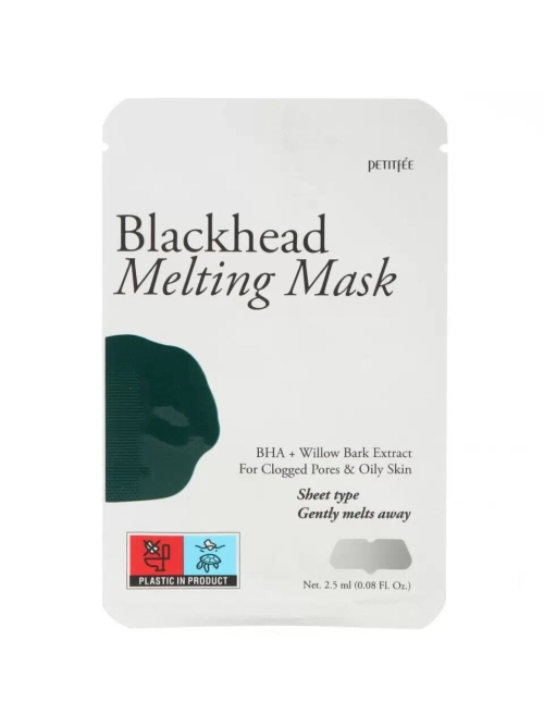 Маска-патч против чёрных точек, Petitfee, очищающая, для комбинированной кожи, тающая, 2.5 мл, 5 шт