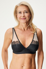 Бюстгальтер-бралетт без каркасов Divine (Размер: 80B) (Цвет: черный с бежевым)