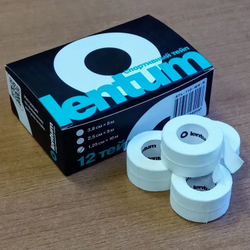 12 шт. Спортивный (жёсткий) тейп 1,25см х 10м, атлетический, Lentum