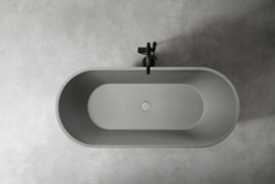 Ванна из искусственного камня ABBER Frankfurt AM9941MLG светло-серая матовая  170x75 см