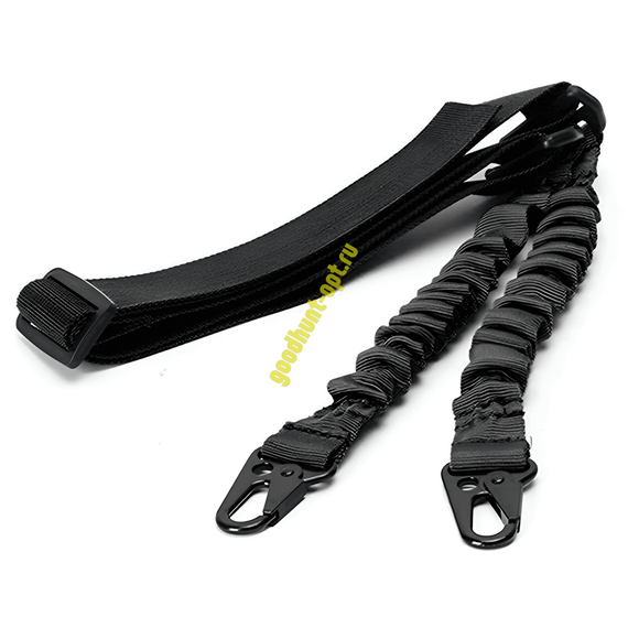 Тактический ремень на автомат двухточечный Черный