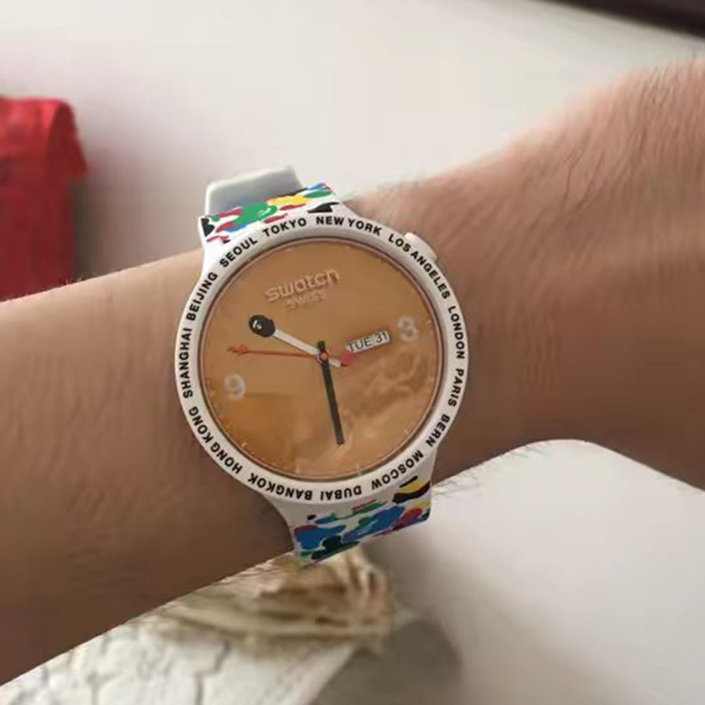 SWATCH Unisex 47mm White Watch