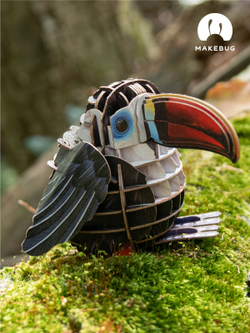 Картонный 3D пазл конструктор Makebug Voice of Nature