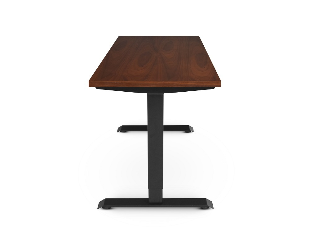 Регулируемый компьютерный стол Bazalt с регулировкой по высоте — столешница МДФ Американский орех