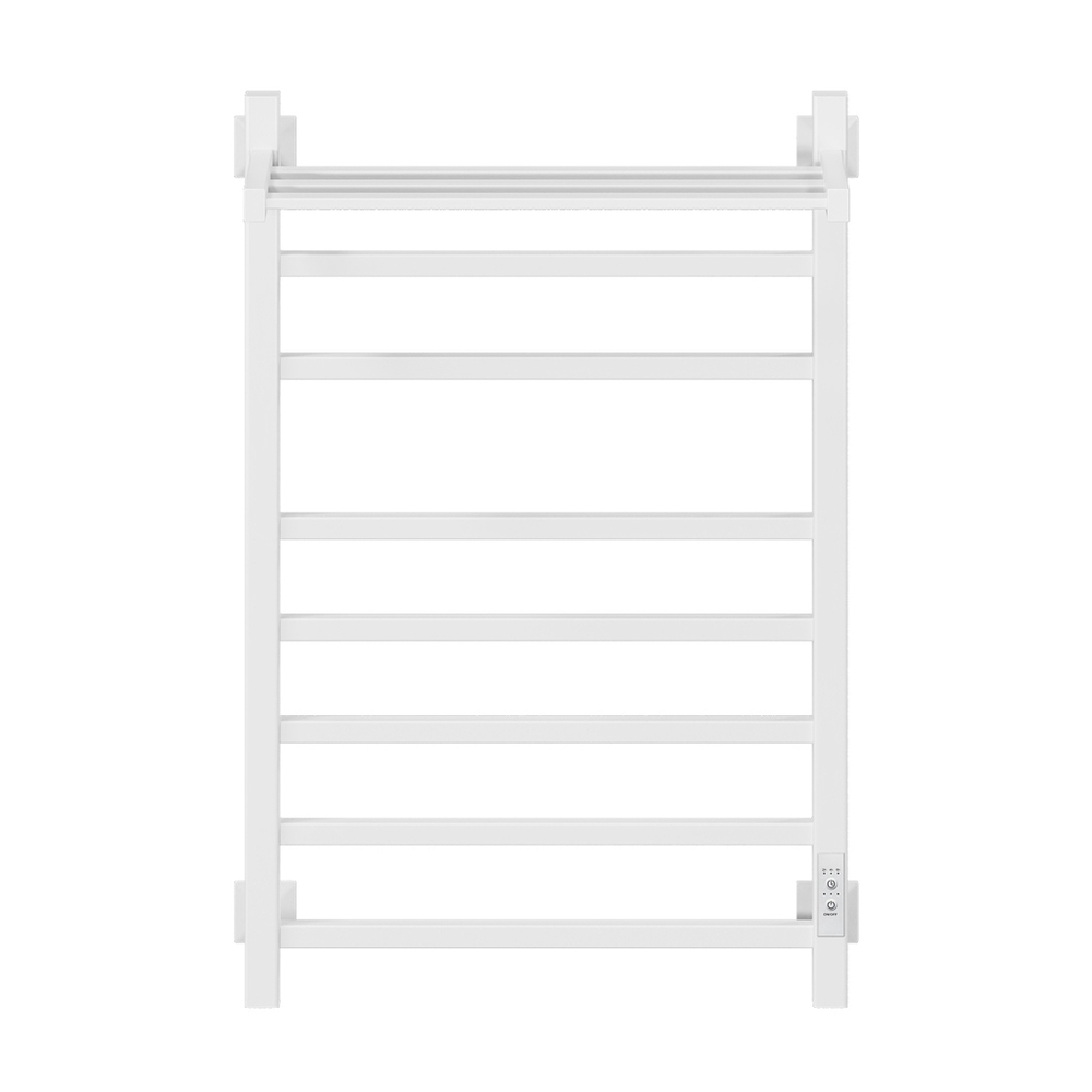 Полотенцесушитель MIXLINE FORTUNE  80х50 (таймер, 560 Вт, 7 перекладин + ПОЛКА) электрический БЕЛЫЙ