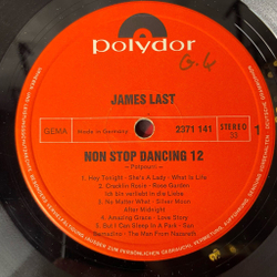 Винтажная виниловая пластинка LP James Last Джеймс Ласт Non Stop Dancing 12 (Germany 1971)