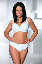 Элегантный бюстгальтер с уплотненными чашками из нежной микрофибры (Размер: 70F) (Цвет: бежевый)