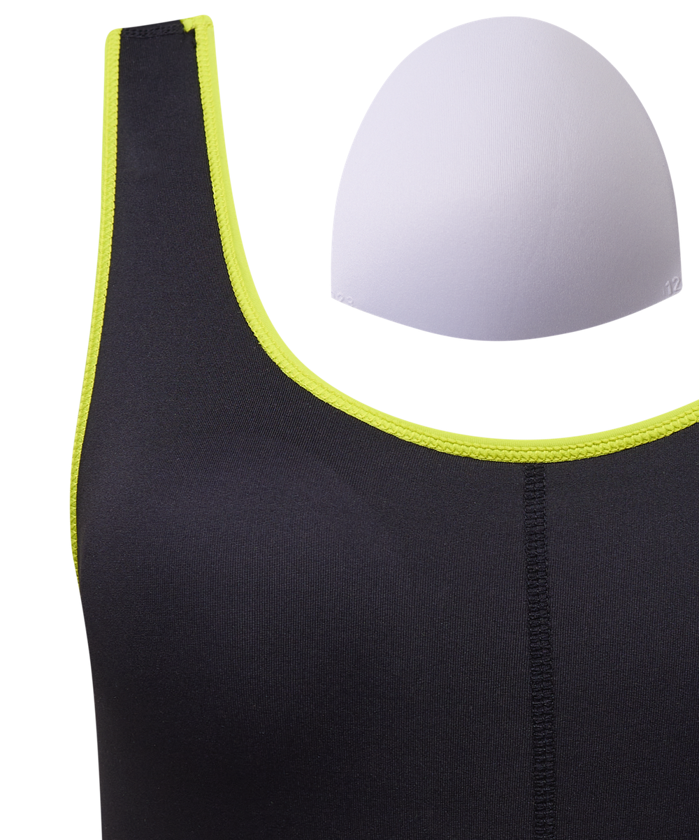 Купальник для плавания Edge Black/Lime, полиамид