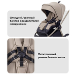 Детская коляска Rant Flex Therm Soft 3 в 1 с автокреслом Miro Black Sandy Beige
