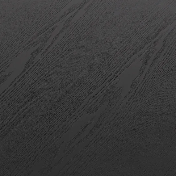 Стол обеденный Round, D90 см, черный шпон ясеня