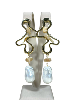 Серьги Морская история, Перламутр и Жемчуг