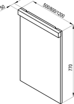 Зеркало Ravak Natural 120 X000001058 с подсветкой Белое