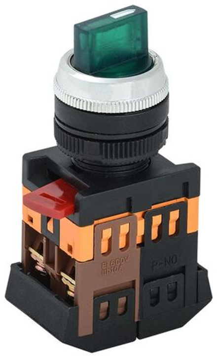 Переключатель АNСLR-22-3 240В на 3 полож. 1НО+1НЗ зел. GENERICA BSW10-ANCLR-3-K06