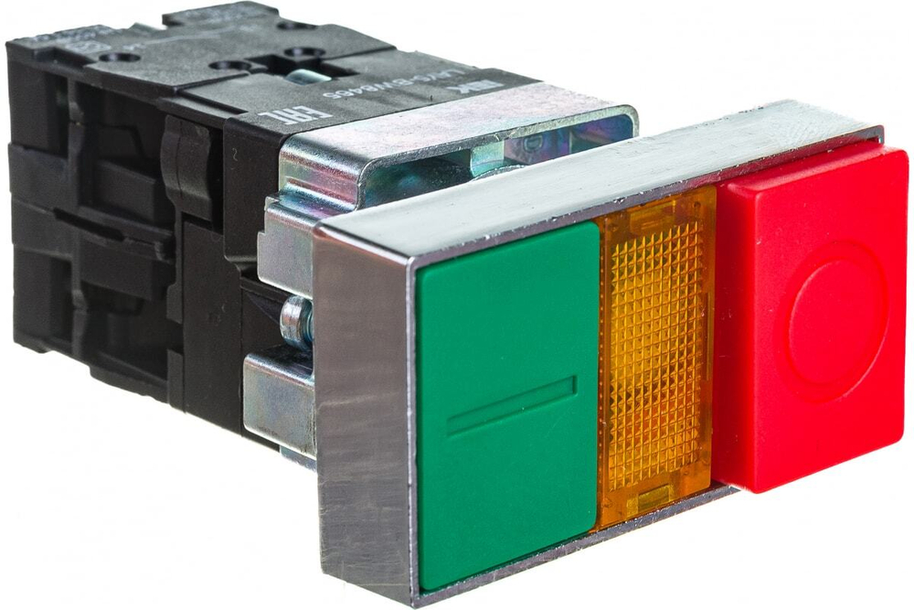 Кнопка управления LAY5-BW8465 "I-O" сдвоенная с подсветкой IEK
