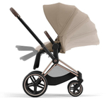 Коляска Cybex Priam IV Rosegold complete Cloud G Fog Grey Base G 3 в 1 Cozy Beige