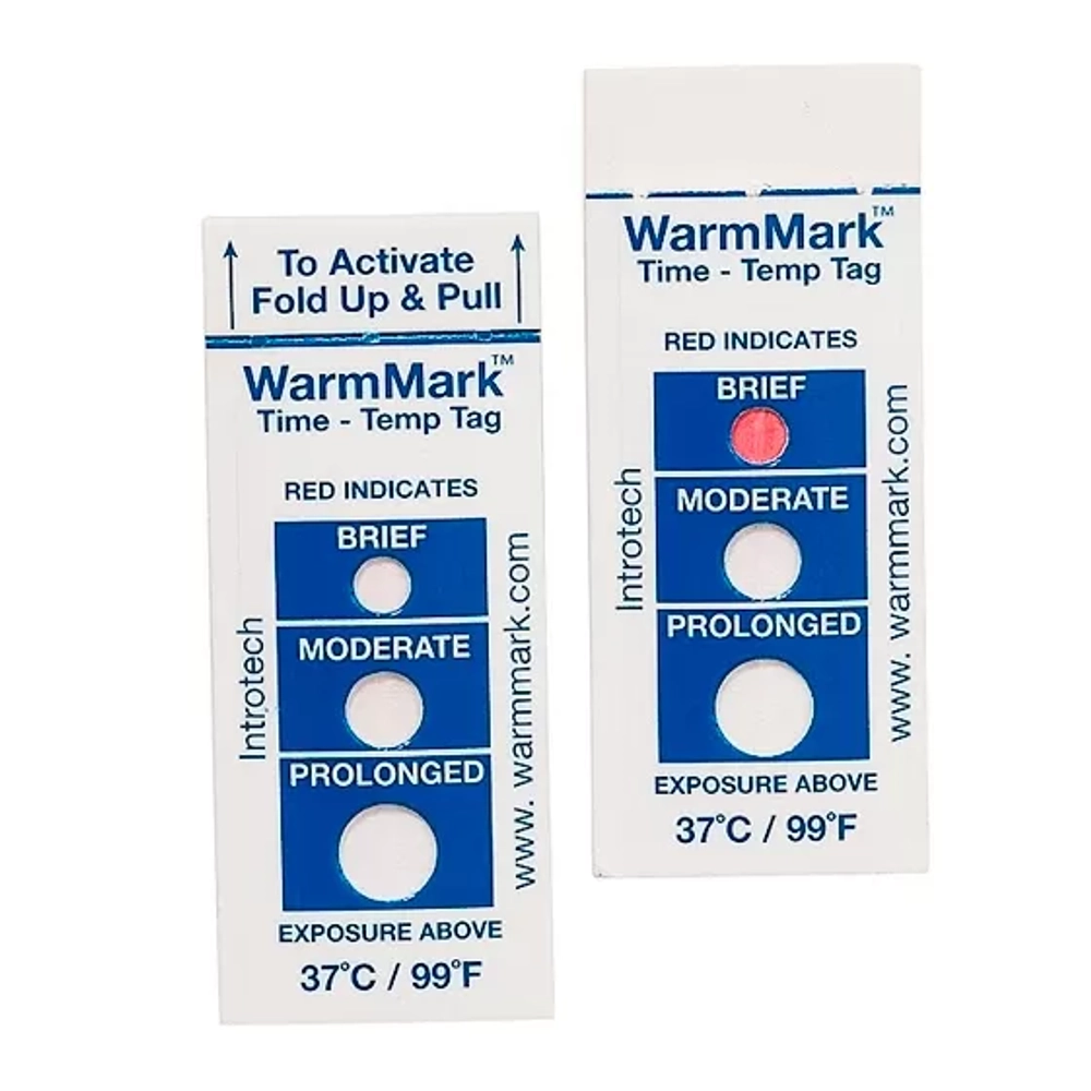 Индикатор одноразовый термохимический повышения температуры ВомМарк Шорт Ран 0°С 10 шт