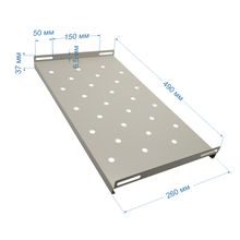 Полка стационарная ST-SH 260*490 (серая)