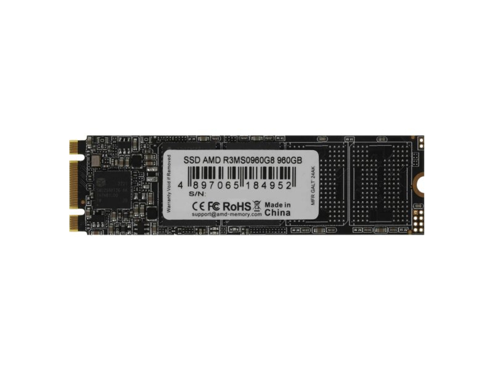 SSD накопитель AMD Radeon R3MS0960G8 960 ГБ, M.2 2280, SATA III, [R3MS0960G8]