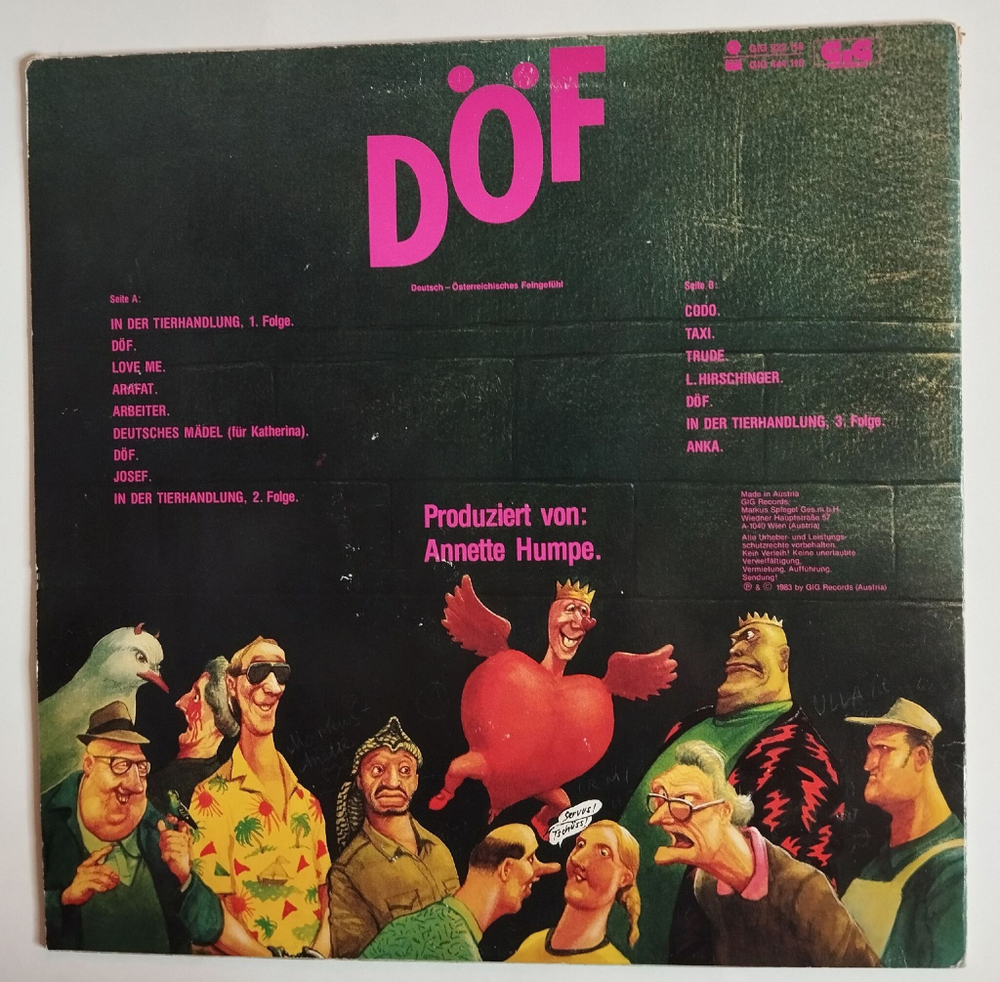 Винтажная виниловая пластинка LP Tauchen Prokopetz DOF (Austria 1983)