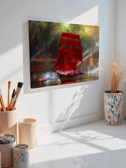 Картина на стену 40 X 50 Алые паруса корабль