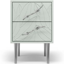 Тумба Арт Колор leaves Стайл Сильвер Серый дым