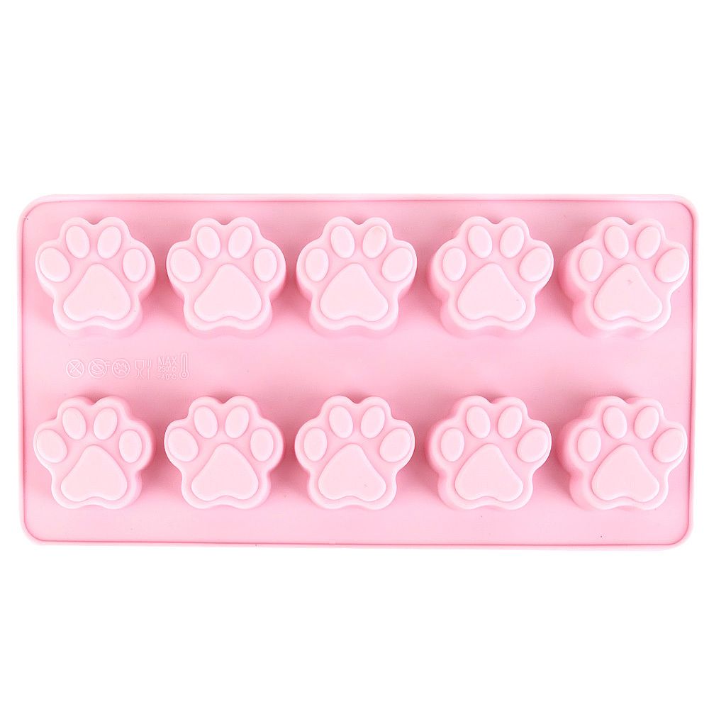 Форма для льда и шоколада "Лапки" 21,5х11х1,6см (силикон) (без упаковки)
