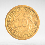 Germany, 10 Rentenpfennig, 1924, (Berlin Mint - "A"), VF