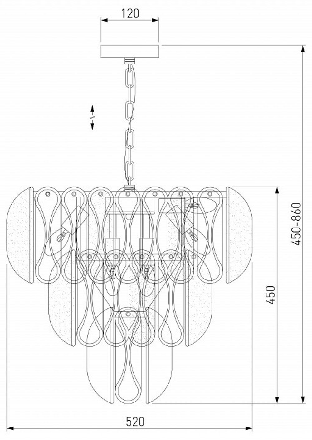 Подвесная люстра Bogate's Callas 365/12