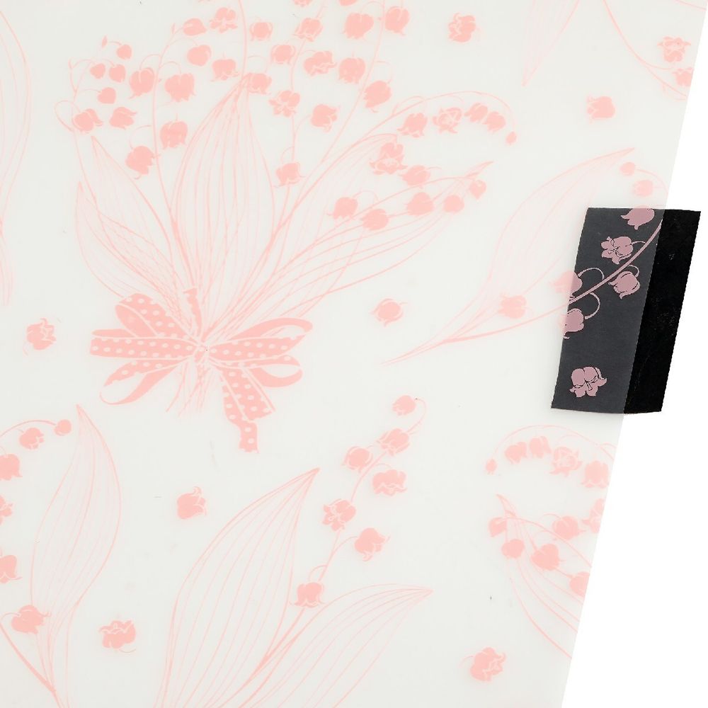 Пленка ЛИСТ "Цветы", 58х58см (20шт) Светло-розовый