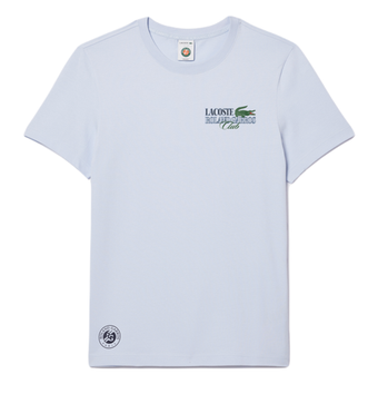 Мужская теннисная футболка Lacoste Roland Garros Edition Sport Cotton T-shirt - небесный