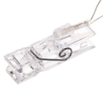 Гирлянда для дома 4,0 м 20 ламп LED с насадками ПРИЩЕПКА, прозрач.провод, IP-20, Теплый белый