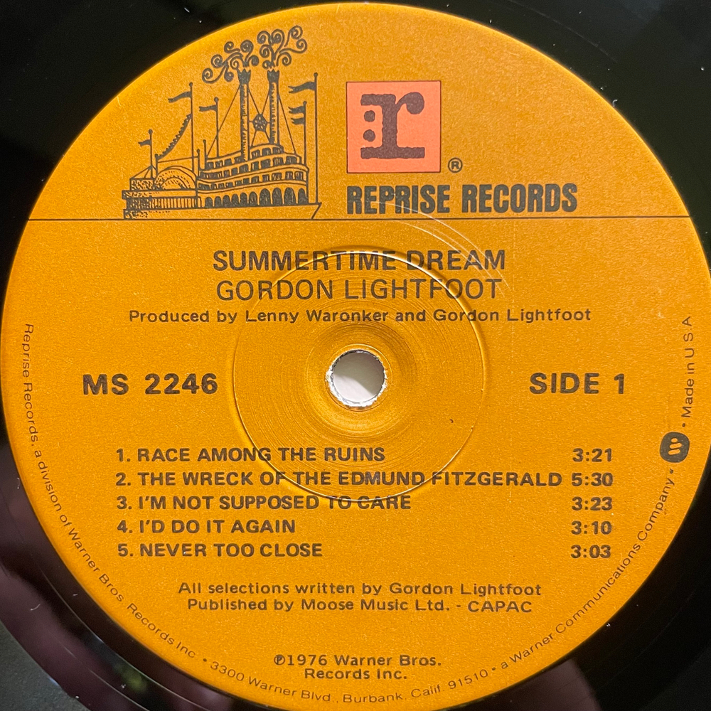 Gordon Lightfoot ‎– Summertime Dream (США 1976г.)