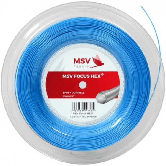 Теннисная струна MSV Focus HEX BL - 1.23 Reel (200м), арт. 4858